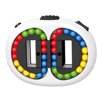 Puzzles Beads Fingertip Toy Rotating Cube Bean Relax Relieve Stress Sensory Toys Decompression Game for Adult Children, W