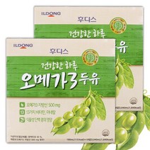 일동 후디스 건강한하루 오메가3 웰빙두유 16입 13가지 비타민 미네랄, 2박스