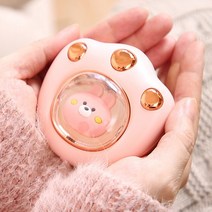 손난로 전기손난로 충전식손난로추천 전기핫팩 손날로충전식 핸드 워머 양면 빠른 난방 핸디 워밍 히터, 01 Pink_02 2400mAh