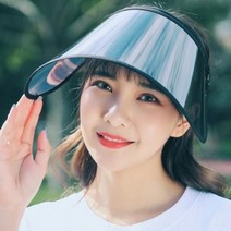 셀럽하우스 UV차단 휴대용 돌돌이 썬캡(블랙) 자외선차단모자, 기본상품
