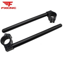 야마하R3호환튜닝부품용품파츠 cnc 오토바이 핸들 클립 on on 포크 핸들 바 클립 온 yamaha yzf r3 2015-2018 yzf r25 2013-2018 r1 r6, 블랙 53mm