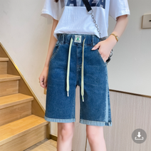 루루뷰티패션 빅사이즈 여성 데님 3부 4부 팬츠 반바지 E0200