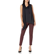 Anne Klein 여성용 민소매 스카프 탑 앤 블랙