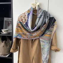 실크 사각 여성 스카프 선물 실크 사각 여성 스카프 선물 140cm 실크 밤 마마두두