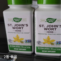 네이처스웨이 세인트 존스 워트 허브 포지티브 무드 350mg 180캡슐 2통 묶음