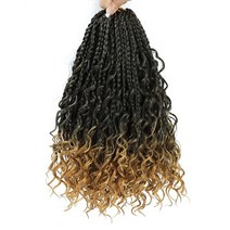 [정품] 8팩 크로셰 박스 브레이드 - 25.4cm(10인치) 보헤미안 박스 브레이드 크로, 22(7Packs), 1B/27