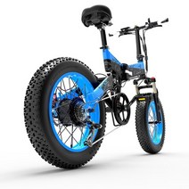 배달용전기자전거 팻바이크 접이식 bezior xf 휴대용 w 모터 전원 ebike 산악, 푸른, 40