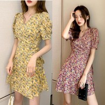 플라워 비치원피스 비치 반팔 바캉스룩 로브원피스 로브 랩스타일원피스 가운