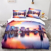 자유의 조각상 킹 사이즈 마이크로파이버 건물 침구 뉴욕, 12 140x210cm 3pcs