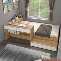 고시원침대 원룸 고시원 기숙사 일체형 자취방, 1500mmx2000mm 조립된 박스베드