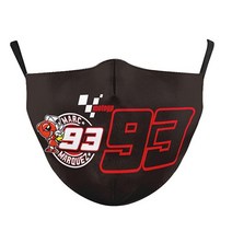 DWL 오토바이 페이스 마스크 먼지 세탁 가능 5중 필터 보호 VR46 VALENTINO 발렌티노 Rossi Marc Marquez 93 Harley Davidson(블랙B), Black-93