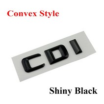 차량용로고 메르세데스 벤츠 C220 W203 W204 C320 W205 C 클래스 스티커 트렁크 엠블럼 배지 로고 액세서리 접착 3d 크롬 차량용 편지, 07 Convex Black CDI