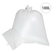 킹스봉 재활용 쓰레기 비닐봉지 평판 분리수거 봉투 (백색), 50매, 100L
