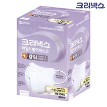 크리넥스 데일리방역마스크 KF94 흰색 대형 20매 x1통, 단품, 단품