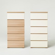 [소티디자인] 디프 5단 속깊은 서랍장 600, 색상:아이보리, 상세 설명 참조