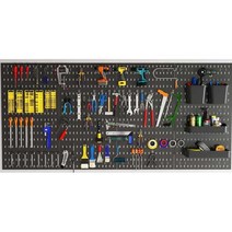 공구 타공판 선반 철물점 작업대 후크 거치대 도구, 상세 페이지 참고, 블랙  60x150cm