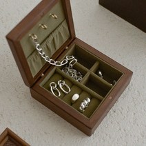 레트로핑거 우드 주얼리보관함 원목 악세사리 보석정리함 케이스 미니보석함