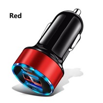 BIYUNFU 차량용 충전기 듀얼 USB 고속 삼성 A50 A70 A51 A71 A20 A21S A31S M40 S20 EF S10 S9 S8 Plus 유형 C 전화 케이블 A, Car Charger Red