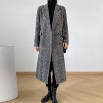헤링본코트 겨울 여성 코트 자켓 zeyi zeyi 하이 엔드 모직 헤링본 여성용 더블