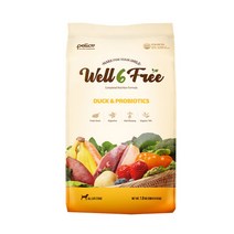펠리코 웰식스프리 오리유산균 1.8kg 6FREE 애견사료, 1개