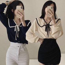 리본매듭 블라우스