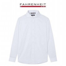 [지이크] 롯데몰 파렌하이트 21 F/W 화이트 슬림핏 와이드카라 드레스셔츠 FDB5011