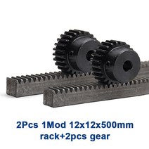 2Pcs 1Mod 1 계수 12x12x500mm 고정밀 기어 랙 스틸 + 2Pcs 1 M 25 치아 30 치아 피니언 cnc 랙 모드 1 랙|기어|, 12.7mm, 1개, 30 Teeth