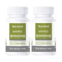 뉴트리카인드 임산부 종합영양제 멀티비타민 앤 미네랄 건조효모 인디안구스베리 해조칼슘 180정 2박스