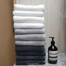 [화이트리퍼블릭] 돌체스터 코튼 호텔타올 220g Dorchester Hand Towel (5P-49 000 /11p-99 000), 11p_라이트그레이