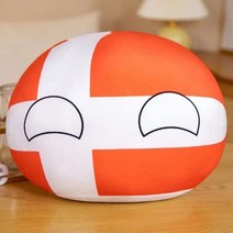 컨트리볼 침대 쇼파 베개 나라별 폴란드볼 인형 인테리어 쿠션 국가 공, 덴마크, 40cm (10cm 홀더 증정)