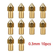 3D 프린터 부품 10 강아지/몫 MK8 V5 V6 핫 엔드 J 헤드 노즐 1.75mm CR10 Ender 3 Anet A8 용, 01 0.3 10pcs