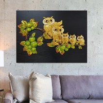 돈들어오는 풋 사과그림 부엉이액자 풍수그림 인테리어액자 집들이 개업선물
