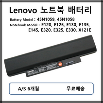 45N1059 45N1058 정품 레노버 노트북 배터리 E320 E330 E145