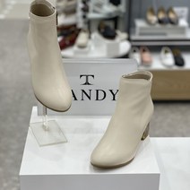 탠디 미셸by탠디 여성 6cm 플래인 굽 포인트 숏 앵클 부츠 W12B1511C