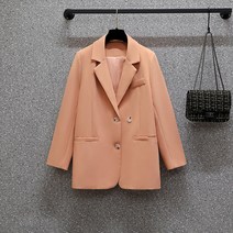 긴팔수트 빅사이즈 여성의류 가을 뚱뚱함 이쁜이 캐쥬얼 양복 정장 상의 눈길을 끄는 작은 키 카고 코트 4761145202