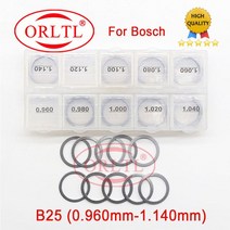 B15 B40 CR 연료 인젝터 조정 와셔 개스킷 수리 키트 Bosch, 10 B25(0.96-1.14) 50PCS, 10 B25(0.96-1.14) 50PCS