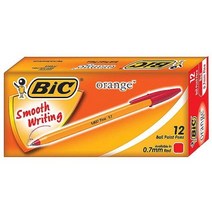 BIC 오렌지 볼펜 0.7mm 12개입 MO 유성 빅펜 샤프, 청, 본상품선택