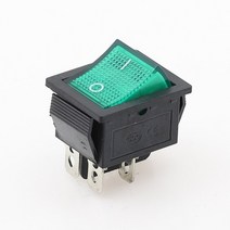 래칭 로커 스위치 전원 I/O 4/6 핀 조명 포함 16A 250VAC KCD4 개, 03 green_02 6PIN