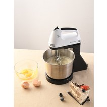 제빵반죽기 가정용반죽기 업소용 가정용 완전 자동 데스크탑 계란 비터 전기 휴대용 소형 베이킹 믹서 양동이와 배터 기계가있는 휘핑 크림, [04] 데스크톱 세트 5