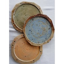 8각 트레이, 바탕-하늘, 바탕-초록, 바탕-갈색