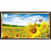 히여 보석 십자수 DIY 패키지 3D 90여종 도안 소형 중형 대형 시리즈, 1세트, 50. 해바라기 풍경 BH-237