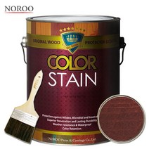 노루페인트 칼라스테인 오일스테인 3.5L 나무 목재 보호, 시중색상-뉴쵸코(R)