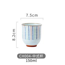 다완 개완세트 다도 다구 세트 전통찻잔 휴대용 차도구 세라믹 도자기 찻잔 찻잔 쿵푸 차 컵 일본식 수프 그릇 석기 손으로 그린 ​​​​머그 크리 에이 티브 찻잔, ch004