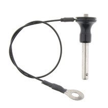 GHSHOP 끈이있는 스테인레스 스틸 볼 잠금 핀 자동 잠금 스프링 맞춤못, 230mm, 40mm