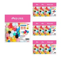 유니아트 G001 2000 퐁퐁 1번 사이즈혼합 폼폼이, 혼합 색상, 30개