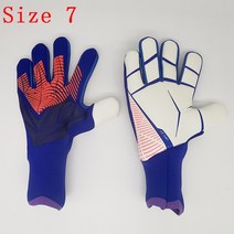 두꺼운 키퍼장갑 손목보호 골키퍼장갑 축구 용품 2023 라텍스 골키퍼 장갑 전문 보호 성인 키즈, red blue size 7