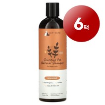 리암마켓 Kin+Kind 킨 카인드 민감한 강아지 고양이용 천연 샴푸 무향 354ml 1팩, 6팩