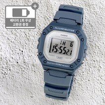 CASIO 파스텔 컬러 공용 커플 추천 7년 배터리 라이트 스포츠 시계 218C 블루A