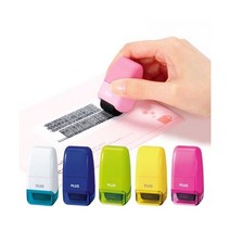 시둥마켓 +[시둥마켓]+_ 정보보호스탬프 유성잉크 인주 사무실명판 만년스탬프 숫자스템프, 택배 우편물 개인정보 유출방지 미니 스탬프- 1개, 연핑크[6091049]