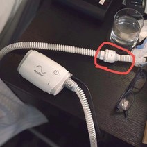 코골이방지 양압기 ResMed-AirMini P10 비강 마스크 CPAP 튜브 교체 튜브 AirMini 장치용 오리지널 짧은, 01 Short tube